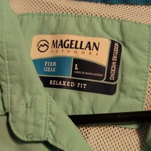 Large Magellan short sleeve, greenish blue